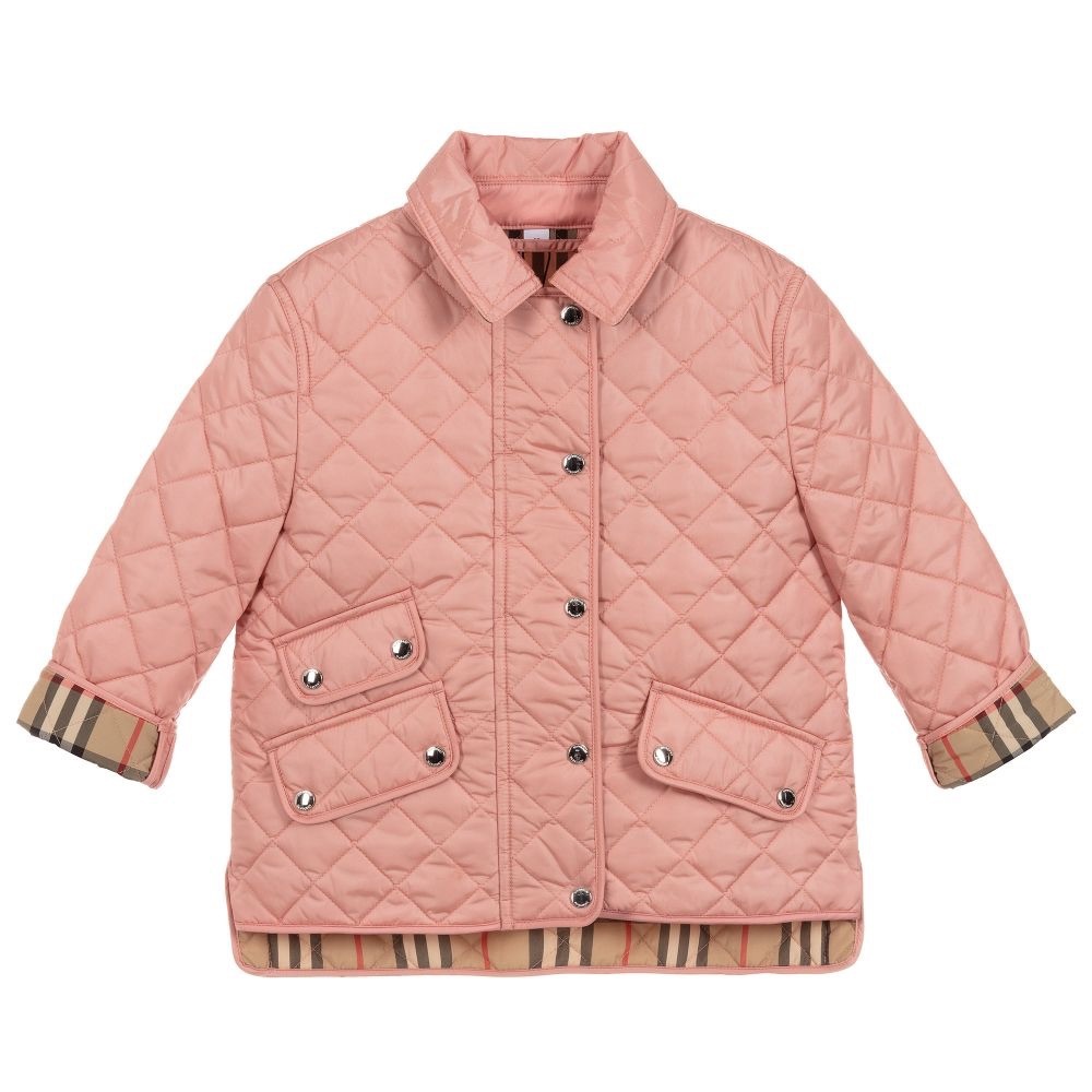 Kids' Brennan Diamond Quilted Jacket dusty pink
